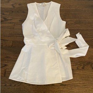 Diane Von Furstenberg V-neck Wrap Cotton Blouse